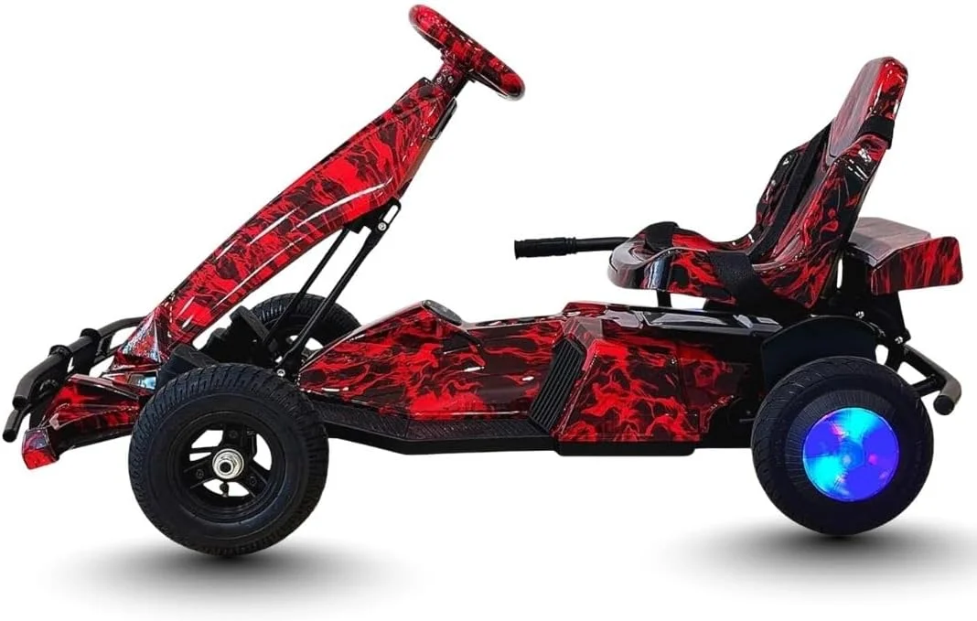 ماشین کارتینگ برقی کودکانه - وسیله نقلیه سواری با باتری 36 ولت | پدال | چراغ های ال ای دی | کمربند ایمنی | قرمز ماشین کارتینگ برقی کودکانه - وسیله نقلیه سواری با باتری 36 ولت | پدال | چراغ های ال ای دی | کمربند ایمنی | قرمز