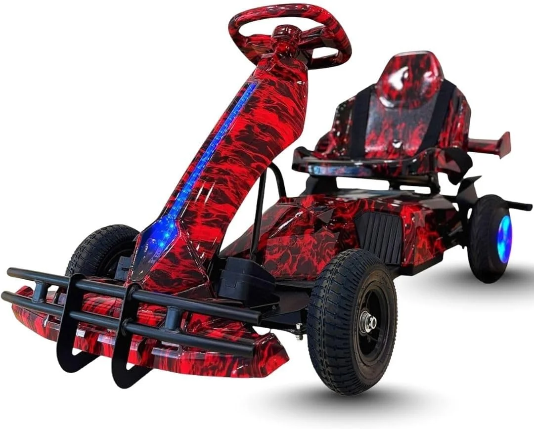 ماشین کارتینگ برقی کودکانه - وسیله نقلیه سواری با باتری 36 ولت | پدال | چراغ های ال ای دی | کمربند ایمنی | قرمز ماشین کارتینگ برقی کودکانه - وسیله نقلیه سواری با باتری 36 ولت | پدال | چراغ های ال ای دی | کمربند ایمنی | قرمز