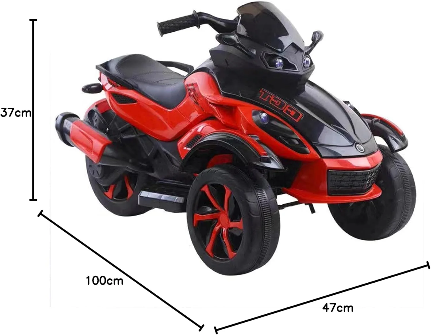 موتور چهار چرخ شارژی دورسا 12 ولت با سه چرخ و چراغ های CCT، همراه با موسیقی، صدا و نور | موتور شارژی کودک مناسب برای رنج سنی 2 تا 6 سال (قرمز) موتور چهار چرخ شارژی دورسا 12 ولت با سه چرخ و چراغ های CCT، همراه با موسیقی، صدا و نور | موتور شارژی کودک مناسب برای رنج سنی 2 تا 6 سال (قرمز)