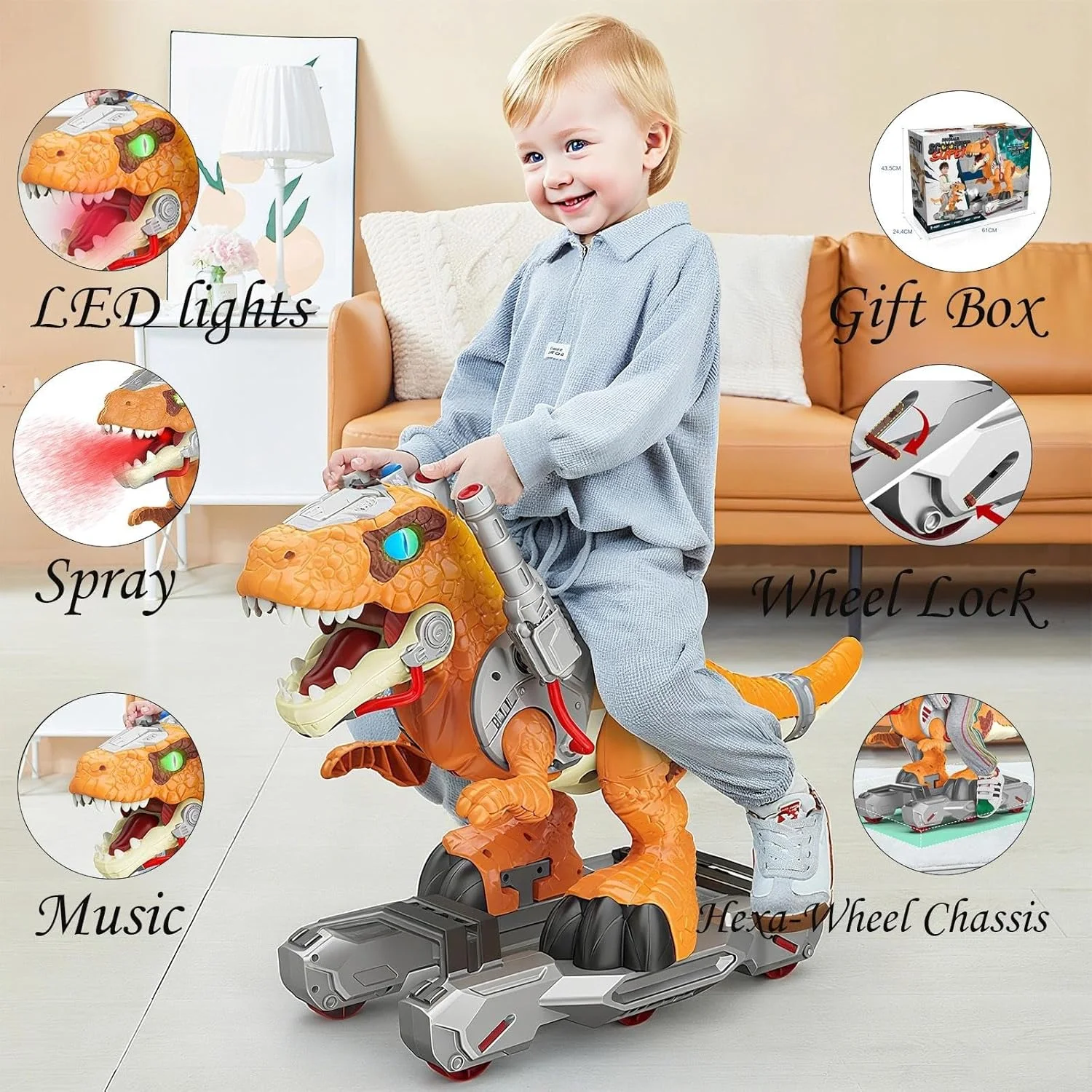 ماشین سرسرهای دایناسور برای کودکان، اسباببازی دایناسور مناسب کودکان 3 سال به بالا، ماشین هل دادنی برقی با موسیقی، جلوههای نوری و صوتی، اسباببازی سواری باتریخور، دوچرخه تعادلی مناسب کودکان 2 سال به بالا (نارنجی) ماشین سرسرهای دایناسور برای کودکان، اسباببازی دایناسور مناسب کودکان 3 سال به بالا، ماشین هل دادنی برقی با موسیقی، جلوههای نوری و صوتی، اسباببازی سواری باتریخور، دوچرخه تعادلی مناسب کودکان 2 سال به بالا (نارنجی)
