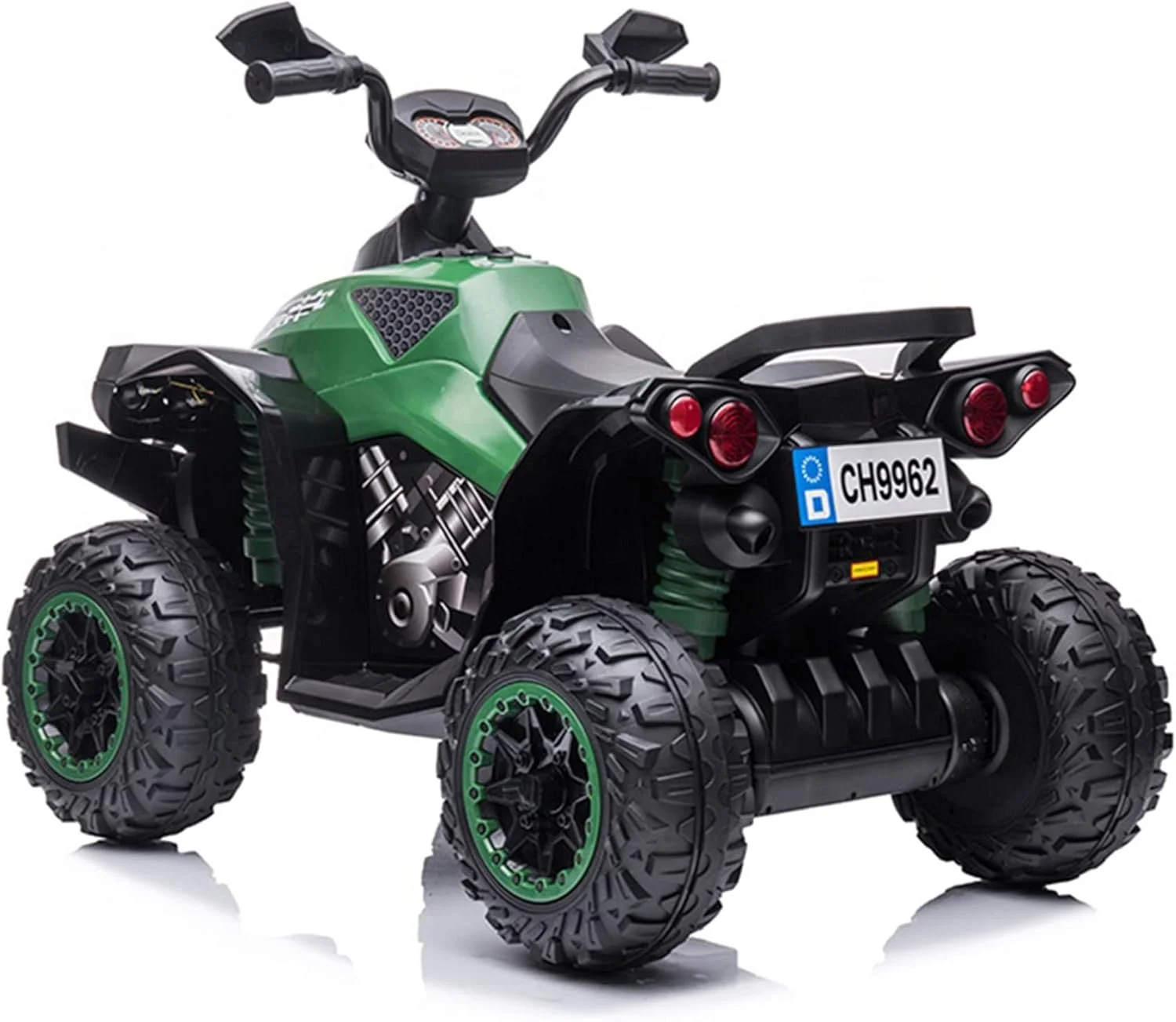 ماشین اسباب بازی کودکانه چهار چرخ مدل DERAK، موتور برقی 12 ولت با باتری، مناسب کودکان، چرخ های EVA و صندلی چرمی - سبز ماشین اسباب بازی کودکانه چهار چرخ مدل DERAK، موتور برقی 12 ولت با باتری، مناسب کودکان، چرخ های EVA و صندلی چرمی - سبز