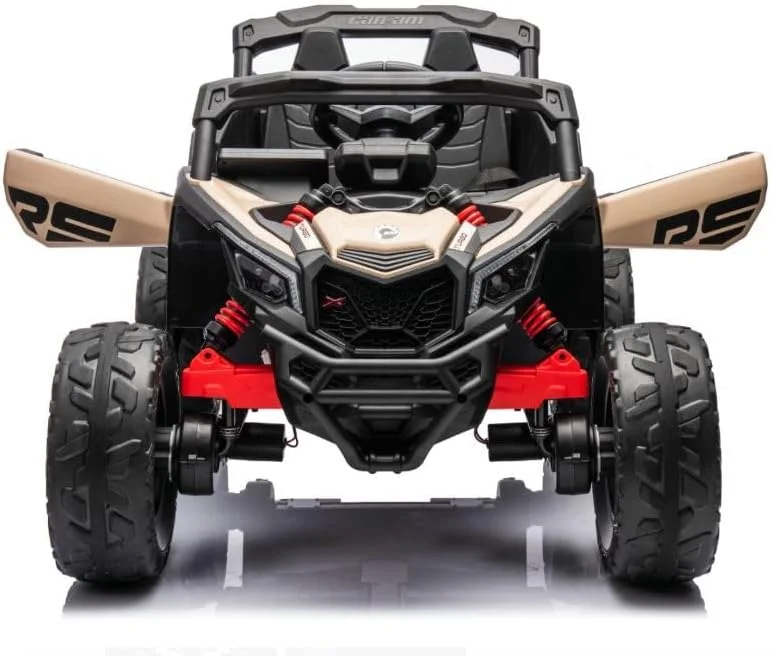 ماشین سواری کودکانه Can-Am Maverick Turbo، ماشین ATV - UTV برقی، 12 ولت، رنگ رز