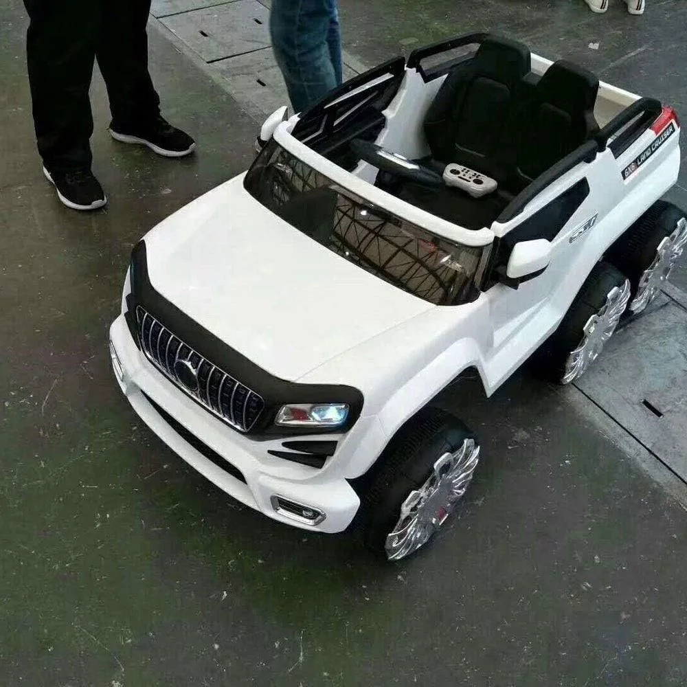 ماشین بازی کودکانه، ماشین الکتریکی شش چرخ، چهار چرخ متحرک، ماشین کنترل از راه دور، تاب دو طرفه، قابلیت شارژ و نشستن
