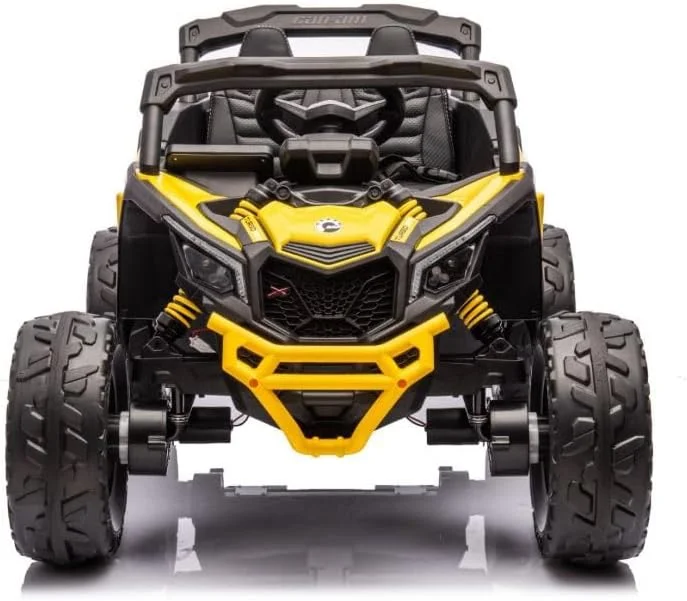 ماشین ATV الکتریکی کودکانه مدل Can-Am Maverick Turbo، ۱۲ ولت، زرد