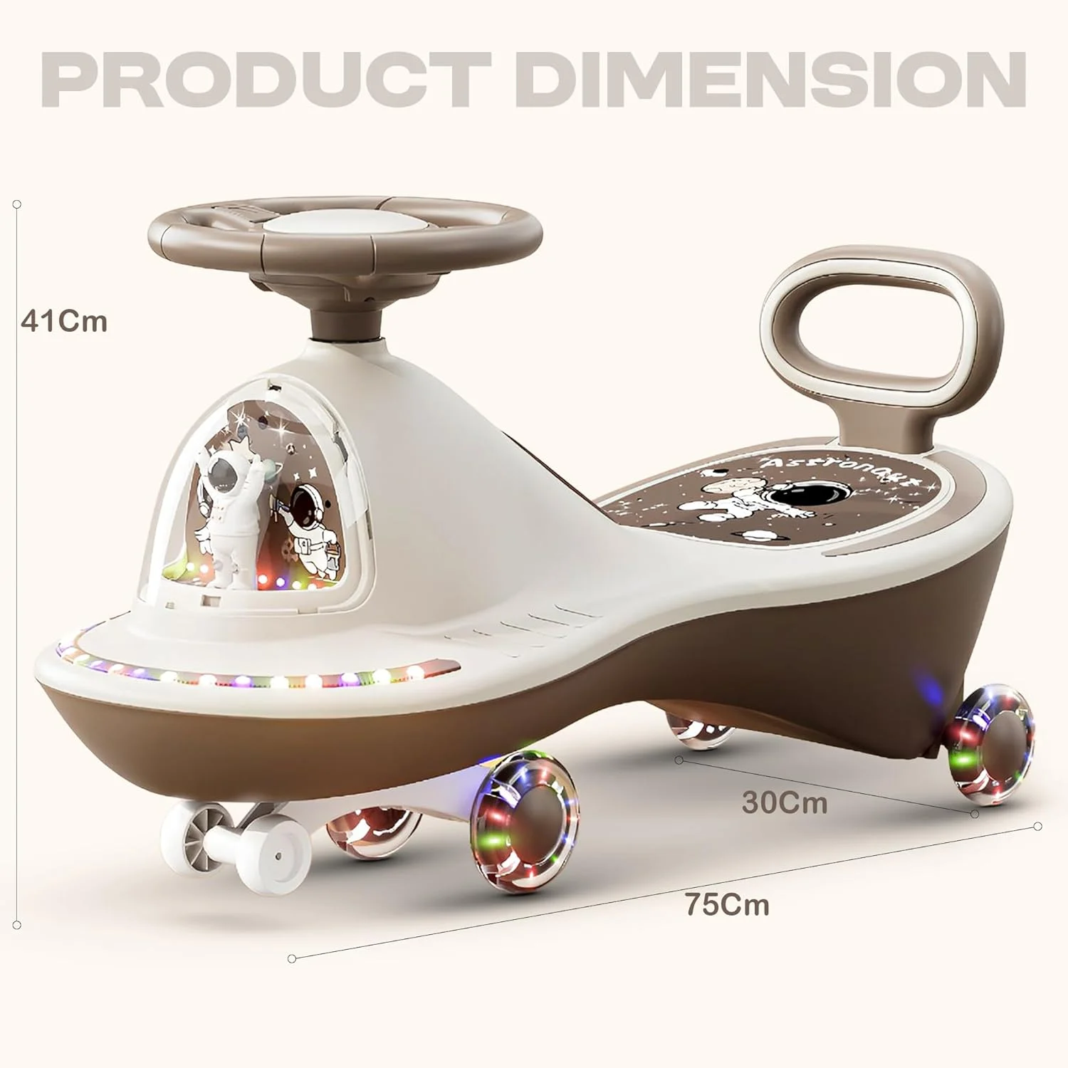 ماشین بازی کودک Baybee Astro، ماشین چرخان جادویی با چرخ های PU LED، موزیک و پشتی | اسباب بازی هل دادنی کودک | ماشین های کودک نوپا برای کودکان 3 تا 8 سال دختر و پسر (قهوه ای) ماشین بازی کودک Baybee Astro، ماشین چرخان جادویی با چرخ های PU LED، موزیک و پشتی | اسباب بازی هل دادنی کودک | ماشین های کودک نوپا برای کودکان 3 تا 8 سال دختر و پسر (قهوه ای)