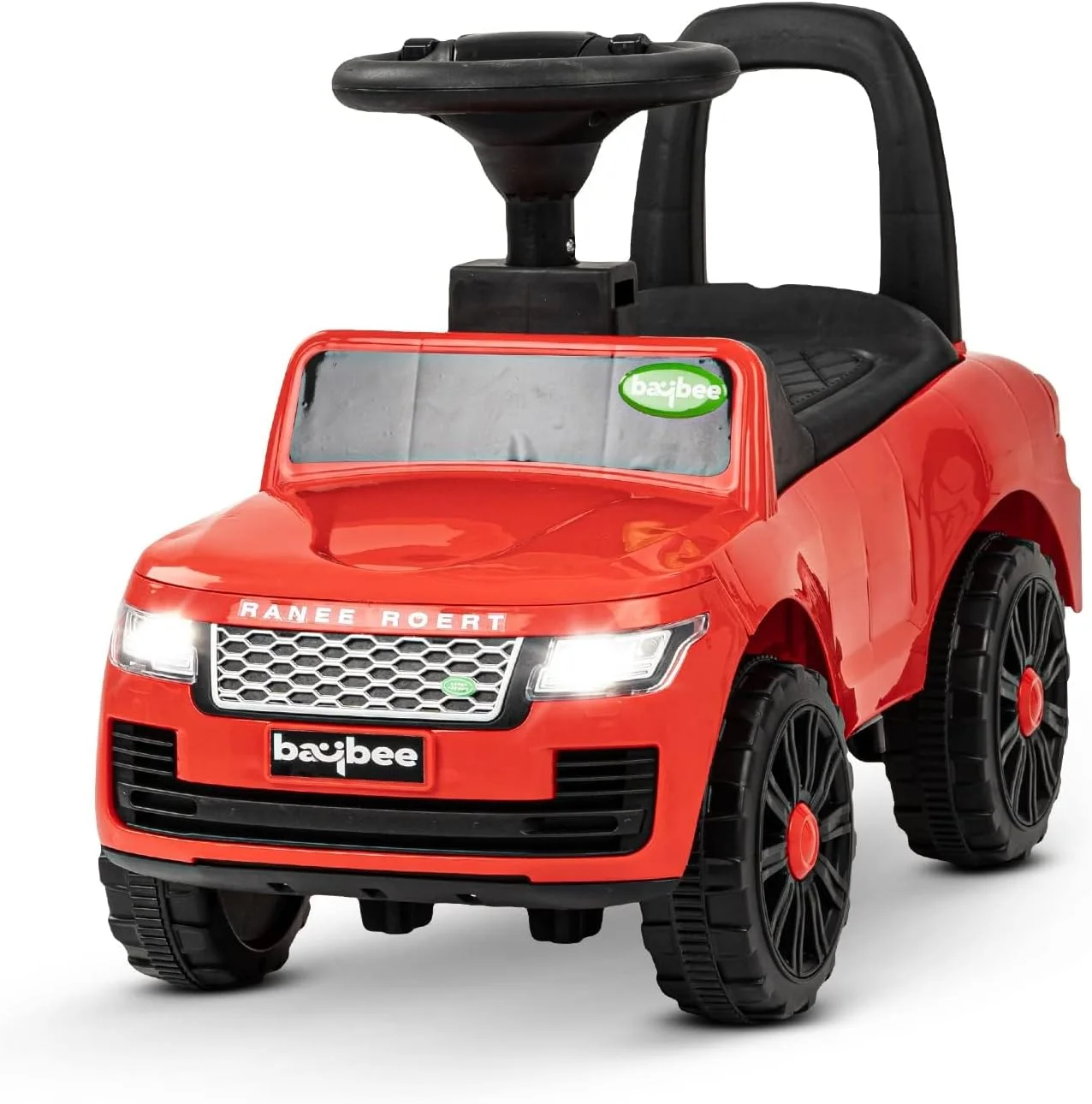 ماشین سواری کودک Baybee Rover، اسباب بازی ماشین فشاری کودک با موسیقی، نور، فضای ذخیره سازی و پشتی بلند، ماشین فشاری برای کودکان | ماشین کودک | ماشین سواری برای کودکان 1 تا 3 سال پسران دختران (قرمز)