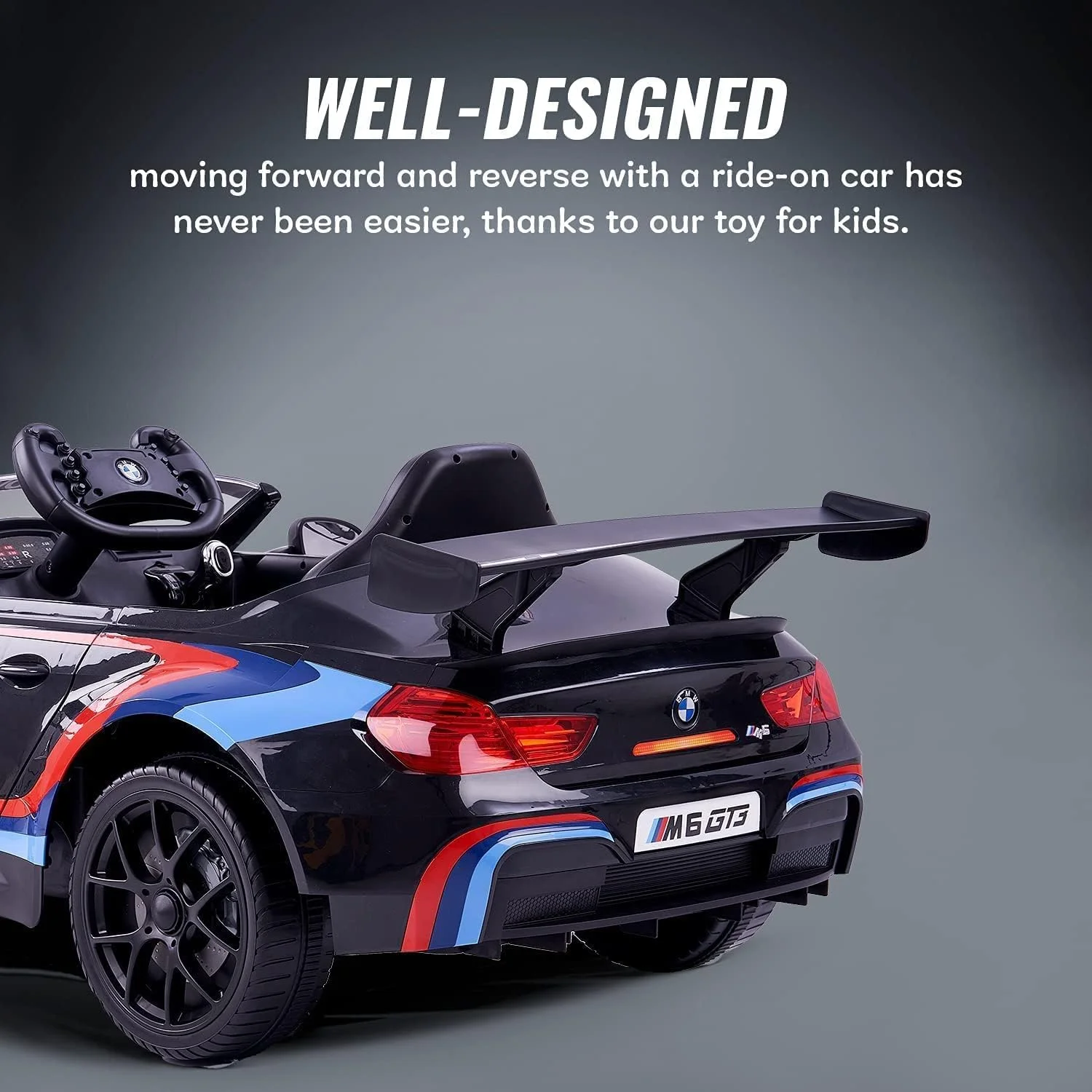 ماشین باتری خور ب ام و Baybee برای کودکان - جیپ برقی، 2 موتور و باتری 12 ولت، مناسب سنین 2-7 سال (مشکی) ماشین باتری خور ب ام و Baybee برای کودکان - جیپ برقی، 2 موتور و باتری 12 ولت، مناسب سنین 2-7 سال (مشکی)