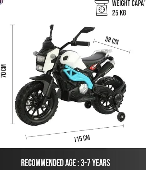 موتورسیکلت سواری قدرتی با باتری برای کودکان LB 444EL، موتور برقی سواری با چرخ های کمکی، اسباب بازی نشستن و رانندگی هدیه برای پسران دختران، بهترین موتور برای 3-7 سال. (آبی) موتورسیکلت سواری قدرتی با باتری برای کودکان LB 444EL، موتور برقی سواری با چرخ های کمکی، اسباب بازی نشستن و رانندگی هدیه برای پسران دختران، بهترین موتور برای 3-7 سال. (آبی)