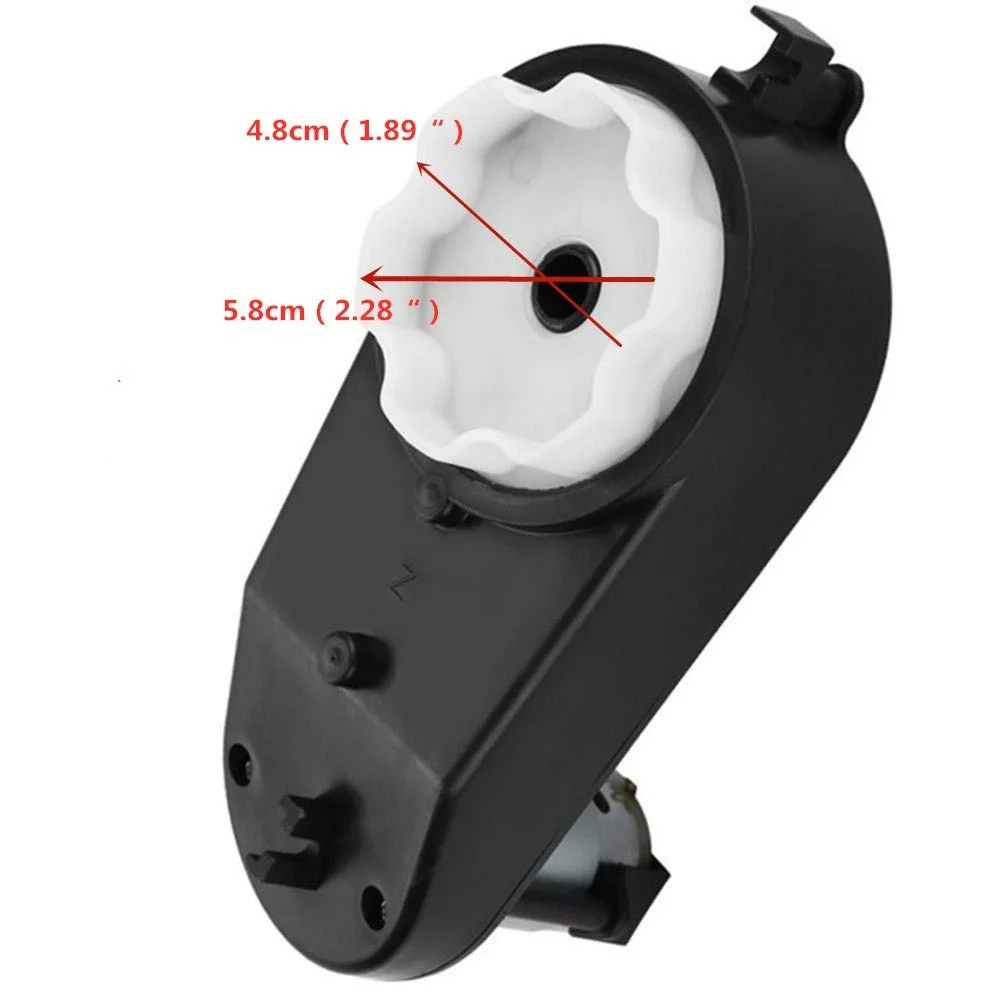 گیربکس 12V390 20000RPM با موتور DC، موتور RS390 12V با جعبه دنده برای لوازم جانبی ماشین های سواری کودکان و قطعات جایگزین موتور سیکلت برقی کودکان