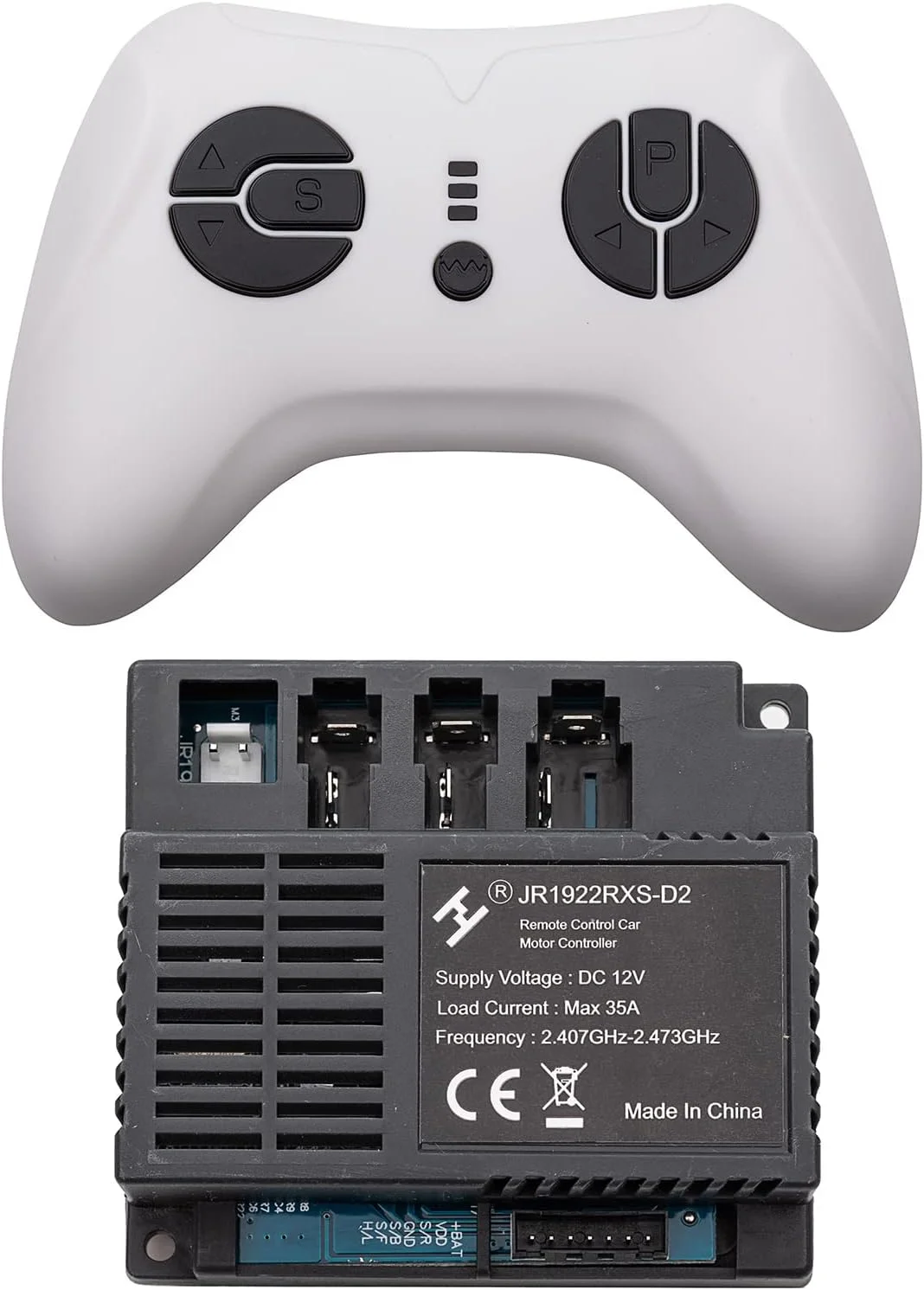 کیت کنترل از راه دور بلوتوثی 2.4G و گیرنده 12 ولت JR1922RXS-D2 برای ماشین های سواری کودکان، جعبه کنترل لوازم جانبی برای قطعات جایگزین ماشین های برقی کودکان