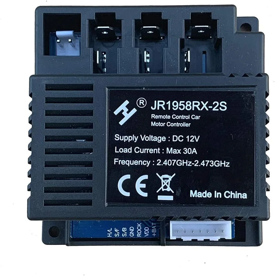گیرنده ۱۲ ولت weelye JR1958RX-2S مناسب ماشین های اسباب بازی کودک، برد کنترلر ۱۲ ولت برای قطعات جایگزین ماشین های سواری الکتریکی کودکان