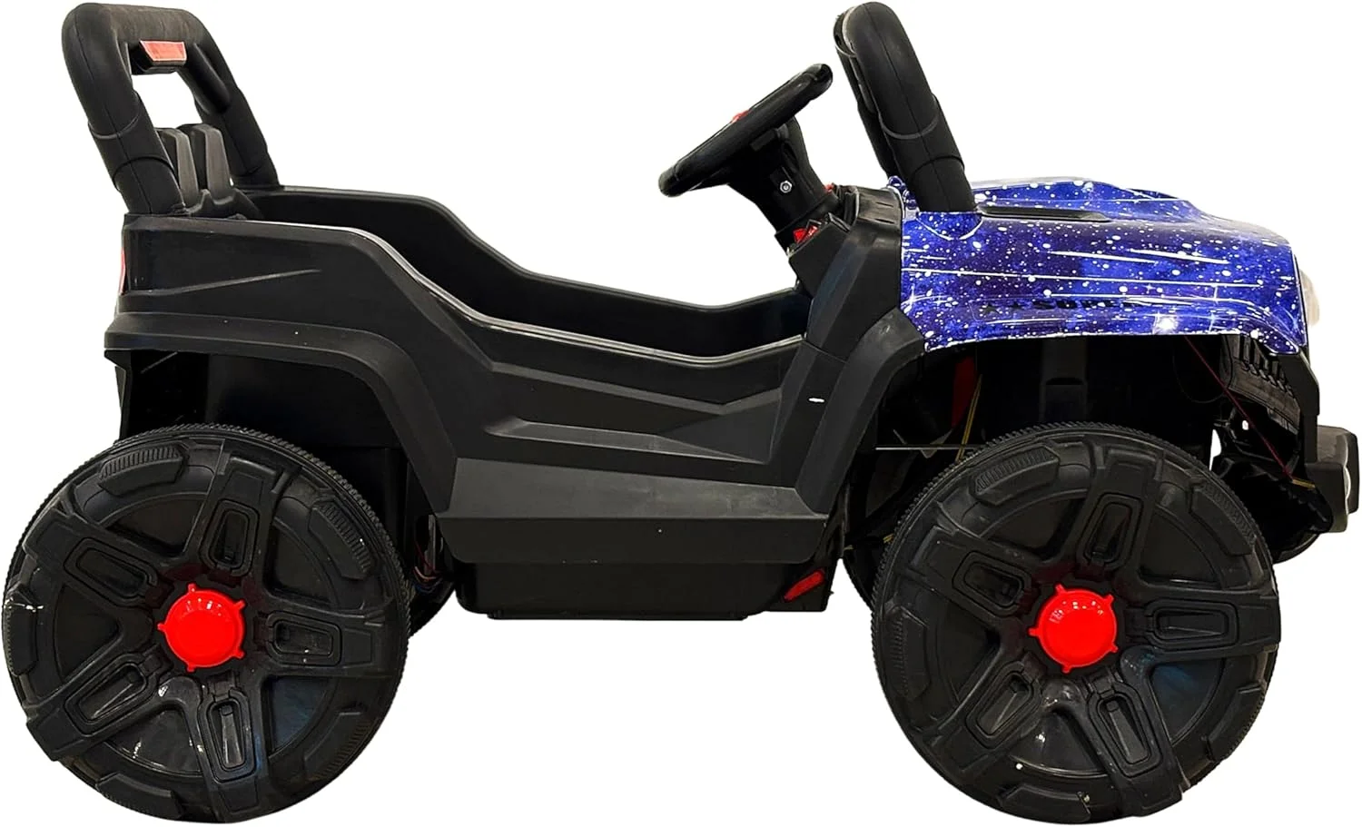 ماشین بازی کودکانه دو موتوره وی‌ال‌آرای مدل موتور سیکلت، پدال دار، کنترل از راه دور مناسب ۲.۵ تا ۵ سال (آبی روشن)