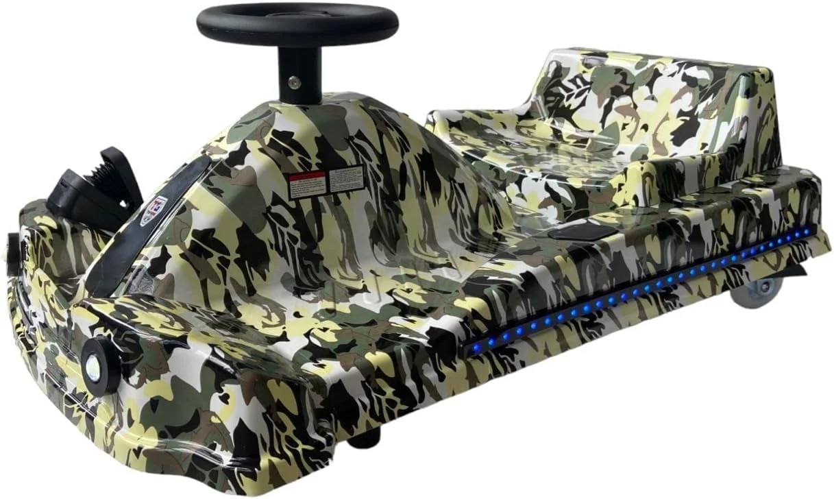 اسکوتر برقی دریفت Top Gear، ماشین دیوانه سواری برای کودکان، اسکوتر برقی پرسرعت با قدرت کافی، ماشین دریفت TG 09 (ارتشی)