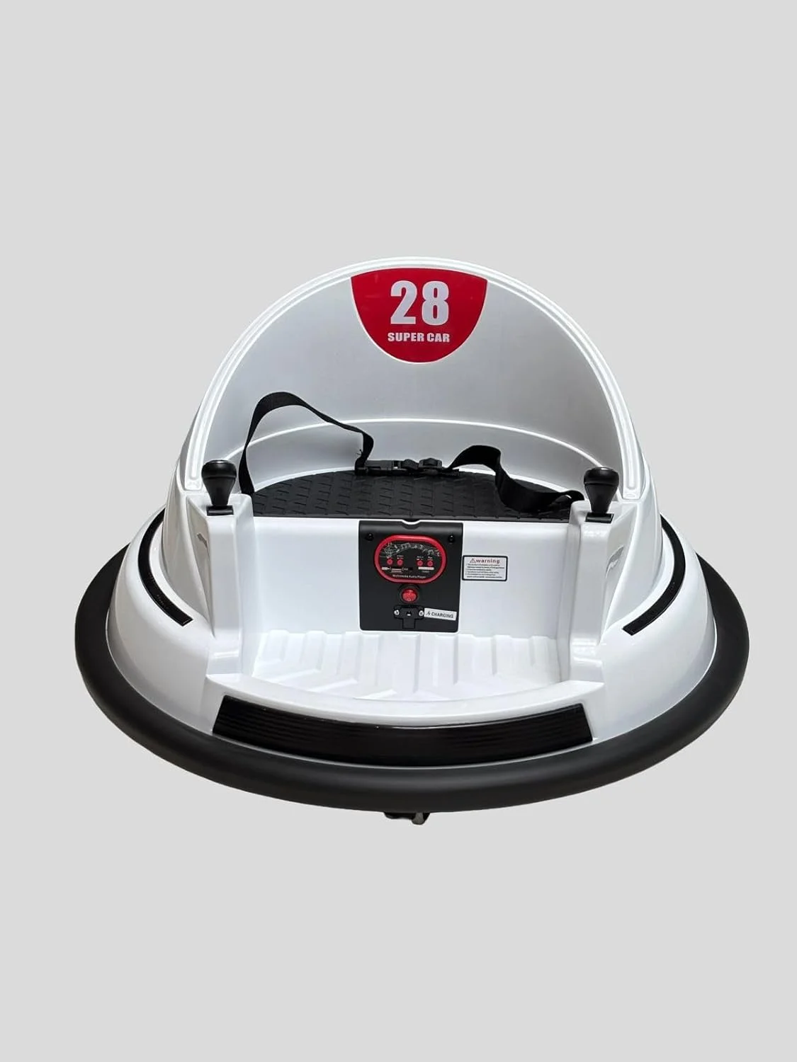 ماشین بازی کودک وی‌ال‌آرای مدل V-2025، رنگ بنفش، با کنترل دستی، مناسب برای سرگرمی کودکان ۲ تا ۵ سال (سفید)