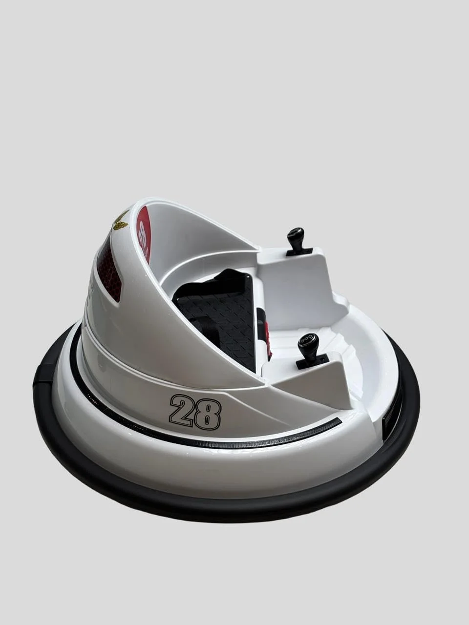 ماشین بازی کودک وی‌ال‌آرای مدل V-2025، رنگ بنفش، با کنترل دستی، مناسب برای سرگرمی کودکان ۲ تا ۵ سال (سفید)