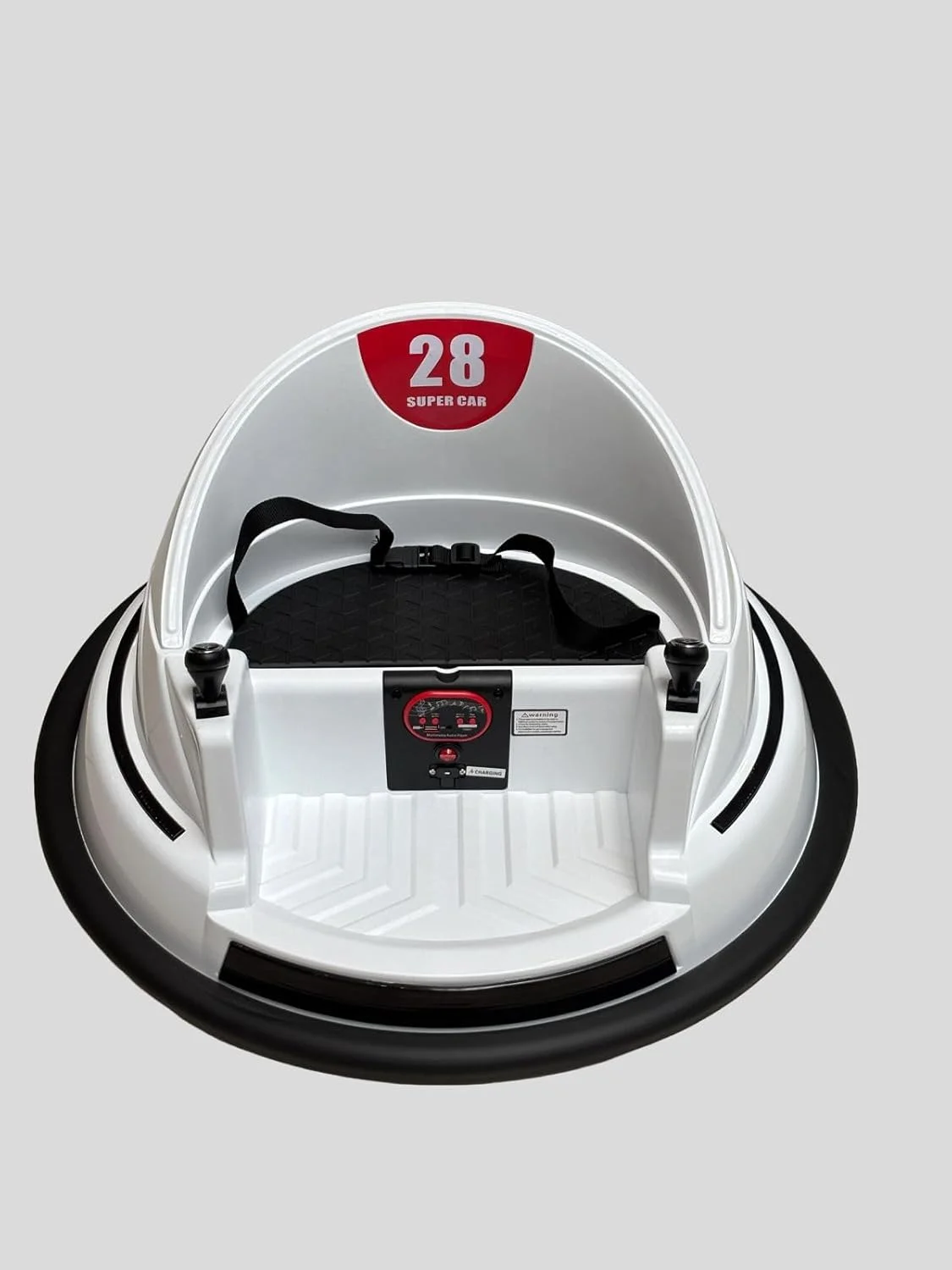 ماشین بازی کودک وی‌ال‌آرای مدل V-2025، رنگ بنفش، با کنترل دستی، مناسب برای سرگرمی کودکان ۲ تا ۵ سال (سفید)