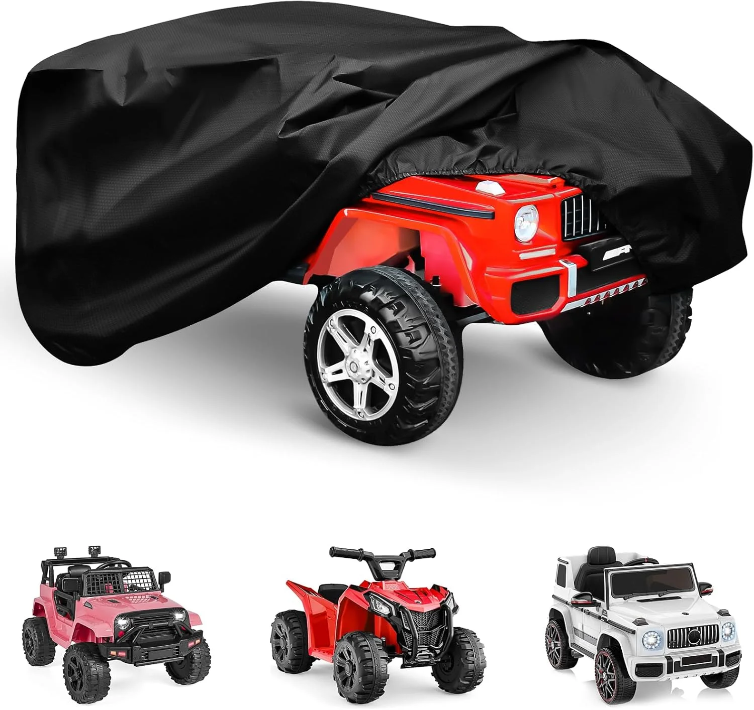 روکش ماشین بازی کودک تاهونفو، 157x101x73 سانتی متر، روکش محافظ ضد آب برای فضای باز، روکش ضد آب ماشین برقی اسباب بازی چرخ دار کودکان