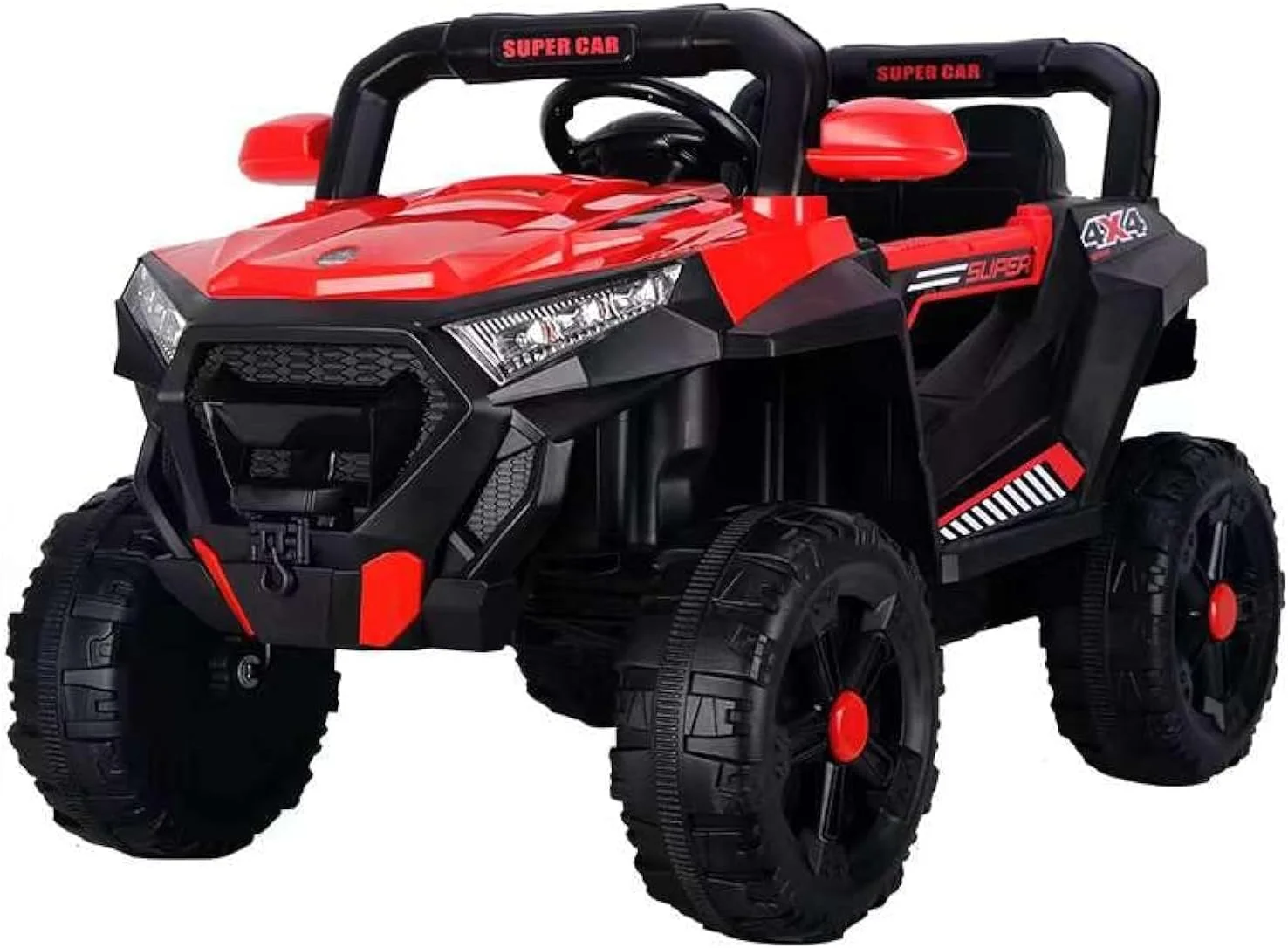 ماشین بازی کودکانه جیپ 4x4 آفرود - ماشین الکتریکی مینی شاسی بلند با قابلیت آموزش اولیه - کنترل از راه دور