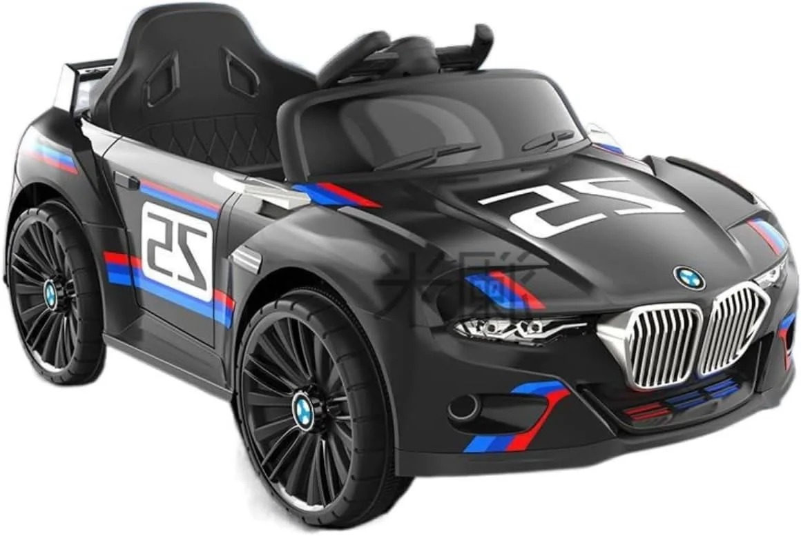 ماشین بازی سواری کودکانه، ماشین اسباب بازی موتوری کودک با کنترل از راه دور، ماشین بازی کودک (مشکی)