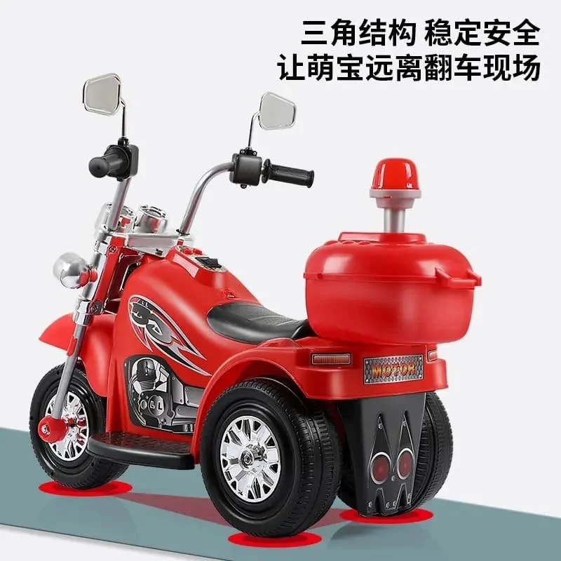 اسکوتر موتور برقی کودکانه نئو کلاسیک مناسب کودکان 3 تا 8 سال (قرمز)