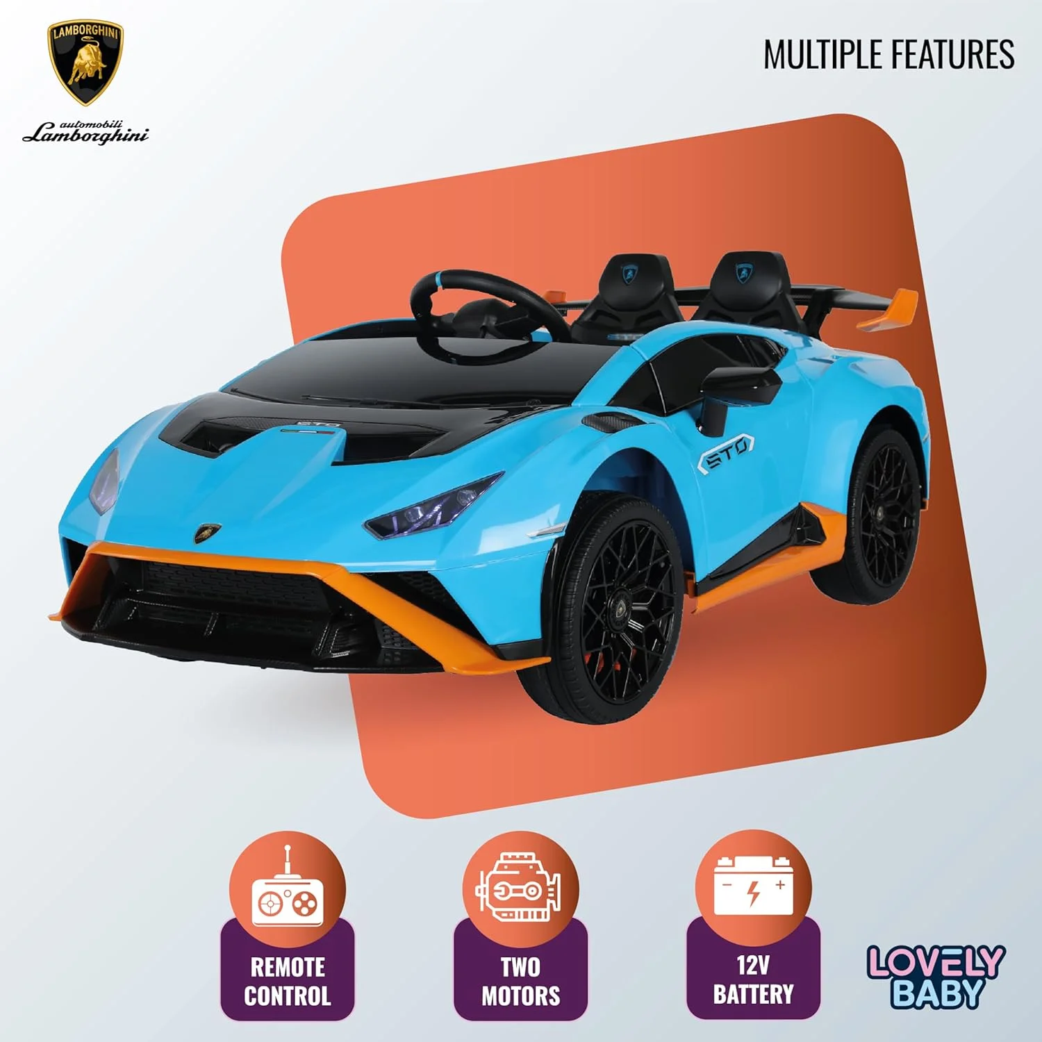 ماشین سواری کودک با موتور برای کودکان 1 تا 4 سال، آبی، مونتاژ شده ماشین سواری کودک با موتور برای کودکان 1 تا 4 سال، آبی، مونتاژ شده