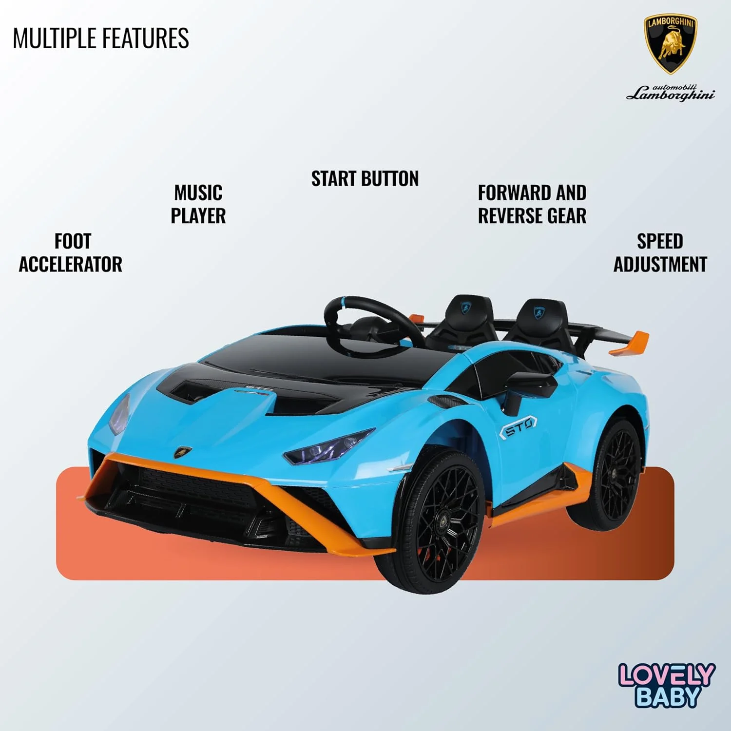 ماشین سواری کودک با موتور برای کودکان 1 تا 4 سال، آبی، مونتاژ شده ماشین سواری کودک با موتور برای کودکان 1 تا 4 سال، آبی، مونتاژ شده