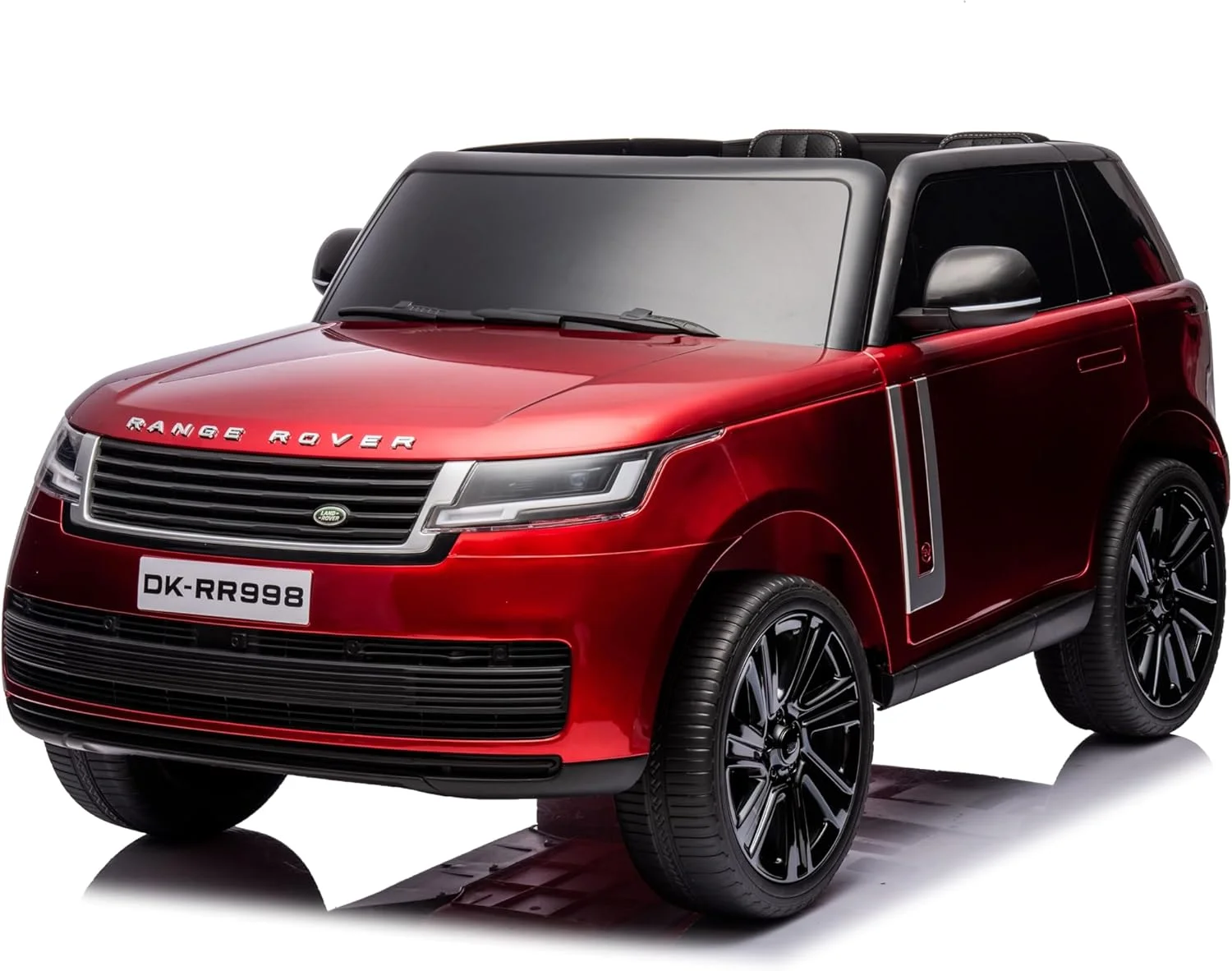 ماشین سواری کودک مدل SUV قدرتی، سواری الکتریکی، باطری خور، چرخ های EVA با چسبندگی بالا، صندلی های چرمی با سیستم تعلیق، ماشین کودک نوپا، پخش موسیقی MP3-USB (قرمز)