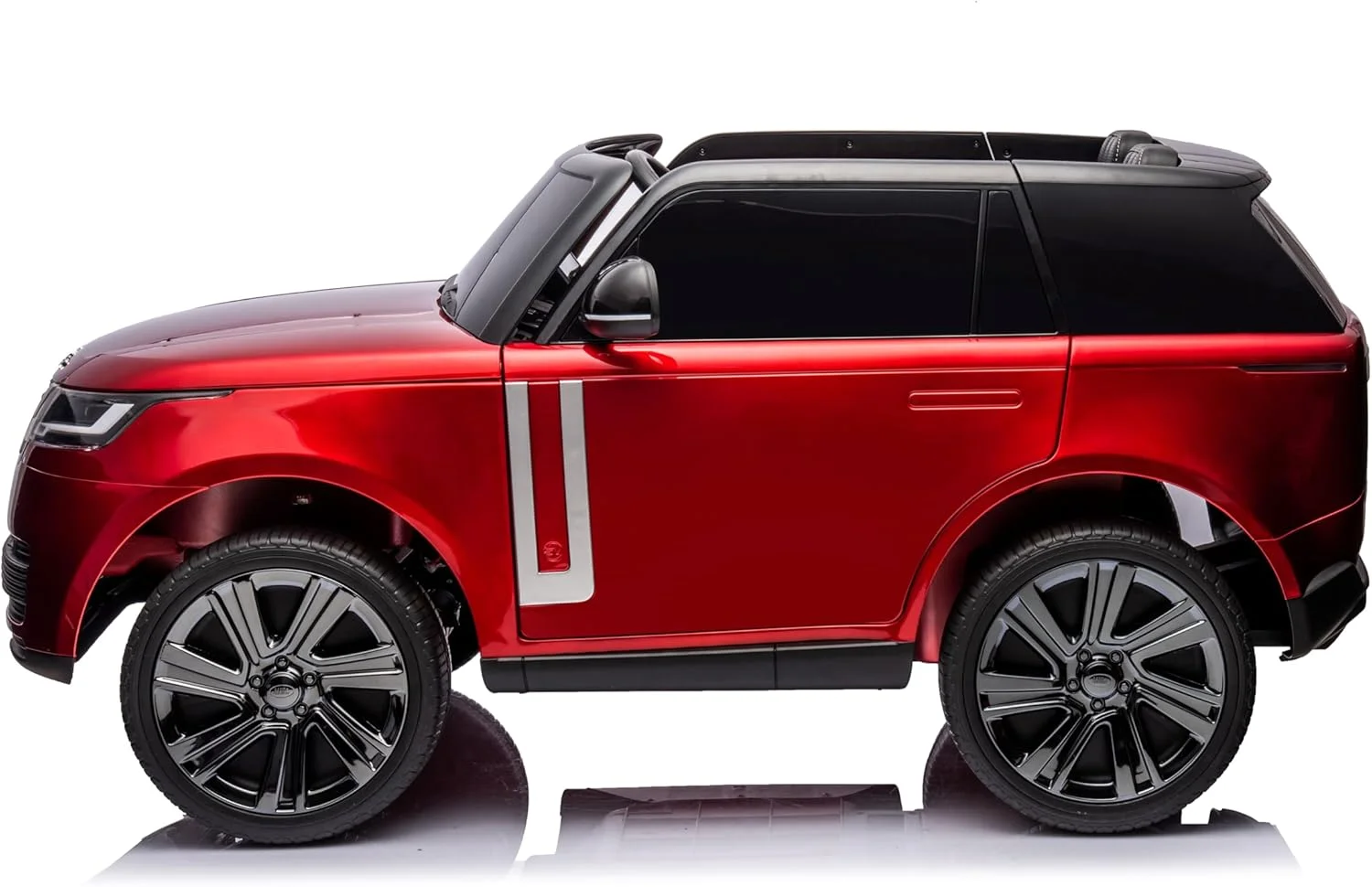 ماشین سواری کودک مدل SUV قدرتی، سواری الکتریکی، باطری خور، چرخ های EVA با چسبندگی بالا، صندلی های چرمی با سیستم تعلیق، ماشین کودک نوپا، پخش موسیقی MP3-USB (قرمز)