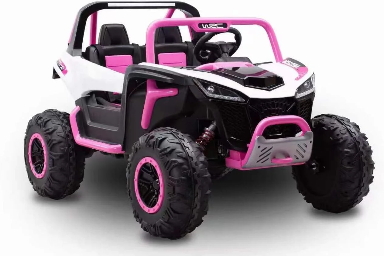 جیپ سواری کودکانه با باتری، مدل LB 788EL M4، ماشین سواری با کنترل از راه دور، ماشین الکتریکی مناسب پسران و دختران، دارای چراغ های LED و پخش کننده موسیقی (صورتی)