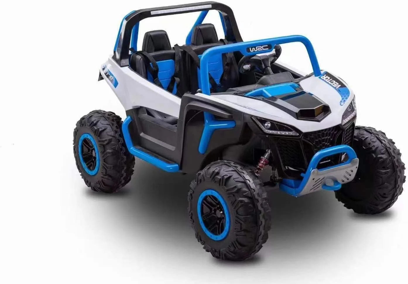 جیپ سواری کودکانه با باتری، مدل LB 788EL M4، ماشین سواری با کنترل از راه دور، ماشین سواری برقی پسرانه دخترانه، با چراغ های LED، پخش کننده موسیقی (آبی)