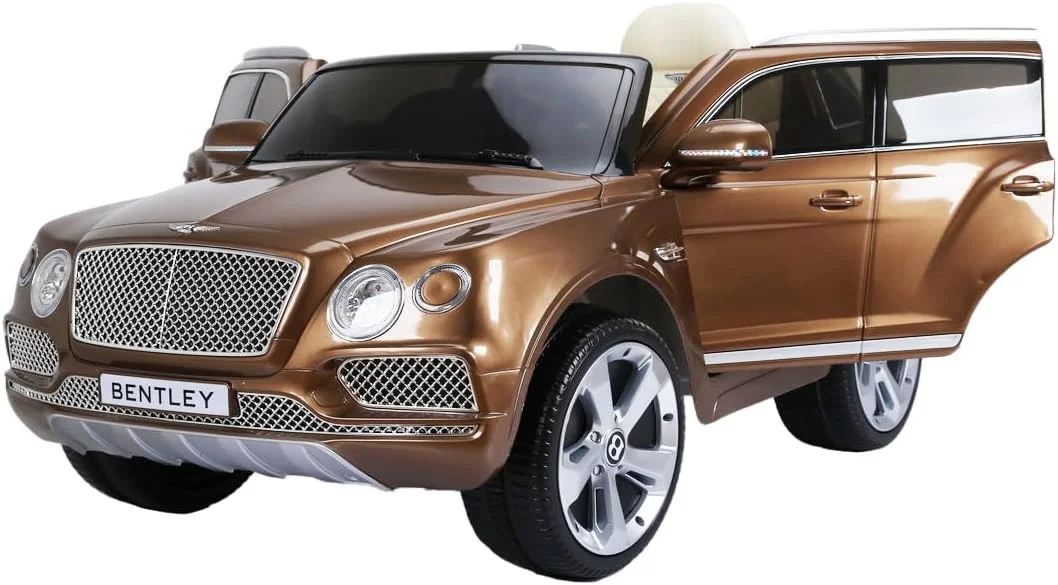 ماشین بازی کودک مدل LB 2158DX، باتری خور، دارای کنترل از راه دور، چرخ های EVA، پخش کننده موسیقی، چراغ های LED، صندلی چرمی (نیمه مونتاژ شده، برنزی)