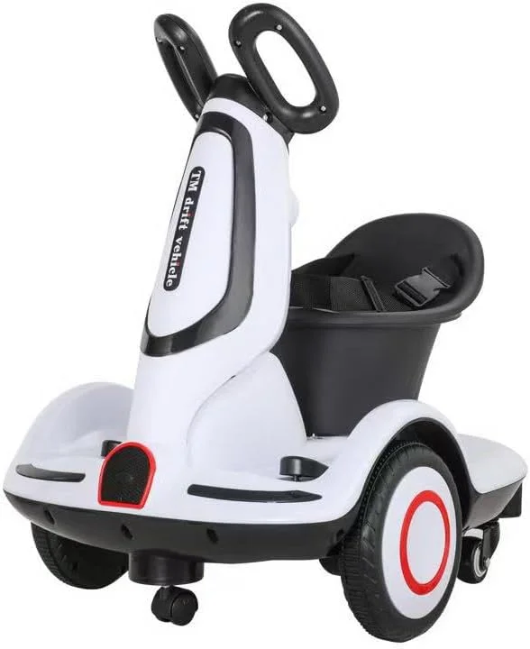 ماشین بازی چرخشی 360 درجه کودک مدل LB 7711 به همراه کنترل از راه دور، موزیک و چراغ، ماشین تعادل پنج چرخ، اسباب بازی ایمن و سرگرم کننده برای کودکان نوپا (100% مونتاژ شده، سفید)