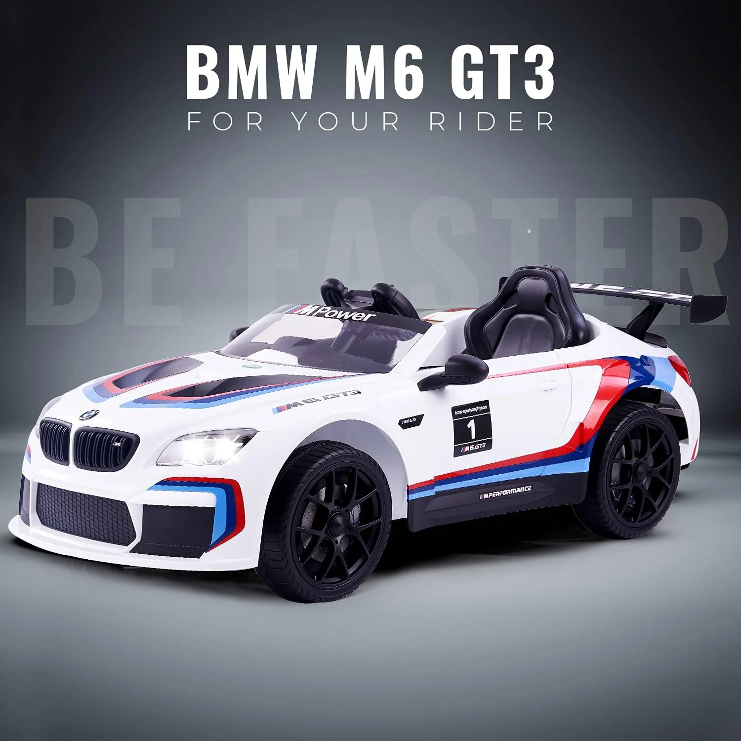 ماشین بازی باتری خور بی ام و دارای مجوز Baybee برای کودکان، ماشین سواری کودکانه با چراغ، بلوتوث، USB، موسیقی | ماشین بزرگ باتری خور کودک | ماشین باتری خور الکتریکی برای رانندگی کودکان 2 تا 5 سال دختر و پسر (سفید)