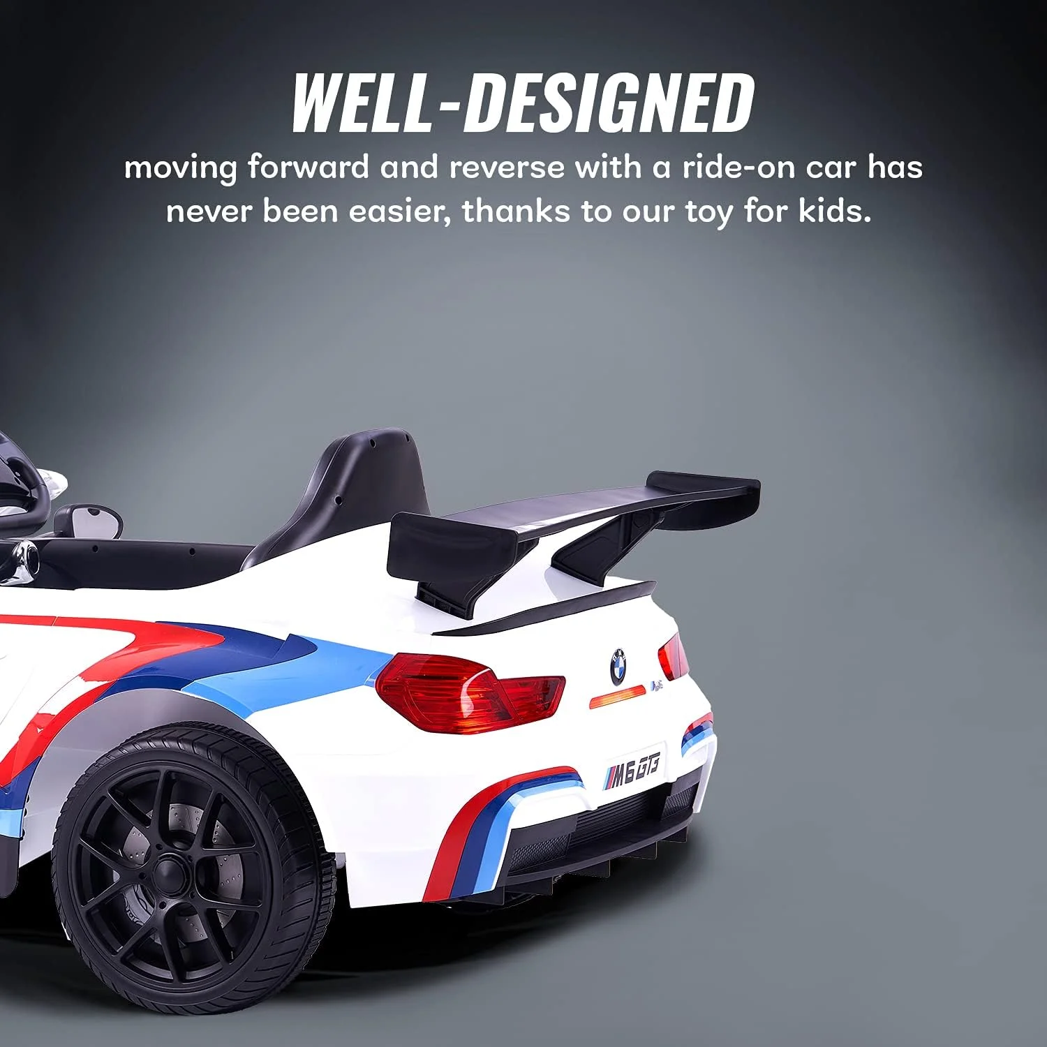 ماشین بازی باتری خور بی ام و دارای مجوز Baybee برای کودکان، ماشین سواری کودکانه با چراغ، بلوتوث، USB، موسیقی | ماشین بزرگ باتری خور کودک | ماشین باتری خور الکتریکی برای رانندگی کودکان 2 تا 5 سال دختر و پسر (سفید)