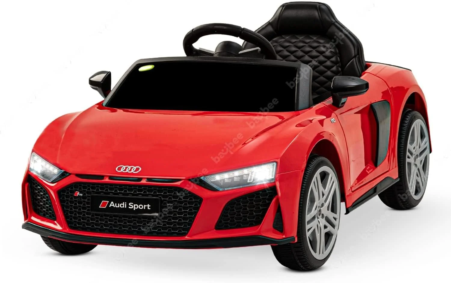 ماشین بازی بنز GTR دارای مجوز Baybee، ماشین سواری کودکانه با صندلی چرمی، موزیک و نور | ماشین های بزرگ برقی کودکانه | ماشین های باتری خور برای کودکان 2 تا 6 سال (قرمز)