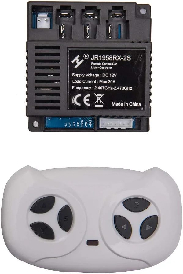 کیت کنترل از راه دور بلوتوثی 2.4G و گیرنده ماشین سواری کودکانه مدل JR1958RX-2S، جعبه کنترل لوازم جانبی برای قطعات جایگزین ماشین سواری برقی کودکان