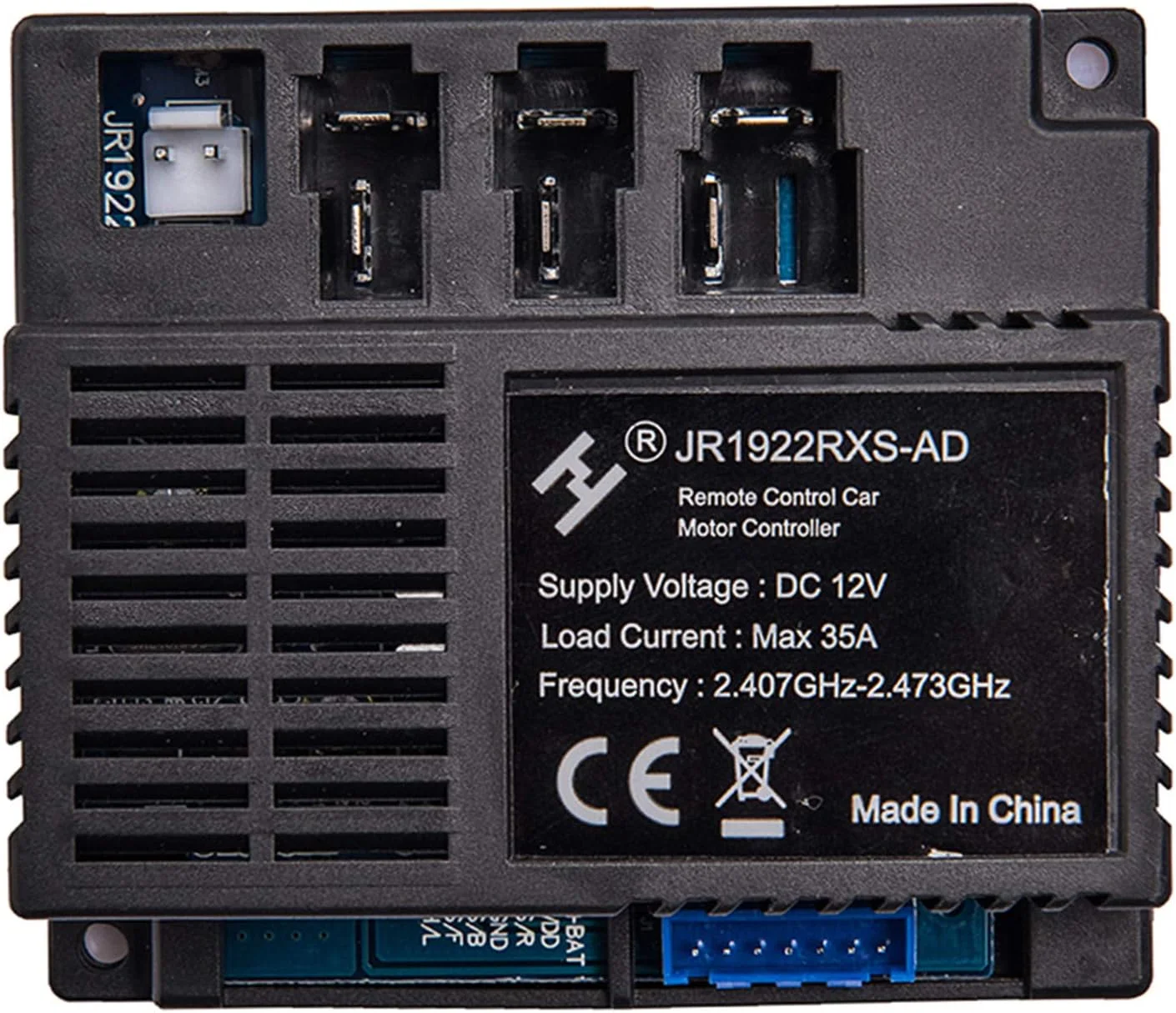 کیت کنترل از راه دور بلوتوثی 2.4G و گیرنده JR1922RXS-AD 12V مناسب ماشین های سواری شارژی کودکان به همراه لوازم جانبی جعبه کنترل جایگزین ماشین های الکتریکی کودکان