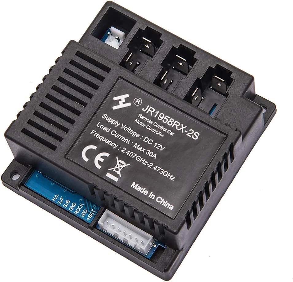 کیت کنترل از راه دور بلوتوثی 2.4G و گیرنده ماشین سواری کودکانه مدل JR1958RX-2S، جعبه کنترل لوازم جانبی برای قطعات جایگزین ماشین سواری برقی کودکان