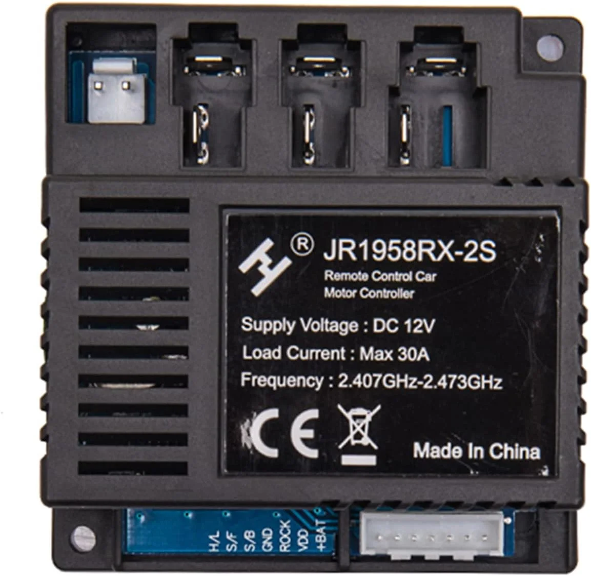 گیرنده کنترل از راه دور 2.4G مدل JR1958RX-2S 12V مناسب ماشین های شارژی کودکان به همراه لوازم جانبی جعبه کنترل جایگزین