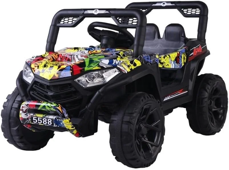 جیپ سواری کودکانه برقی، ماشین آفرود شارژی، ماشین کنترلی - طرح گرافیتی