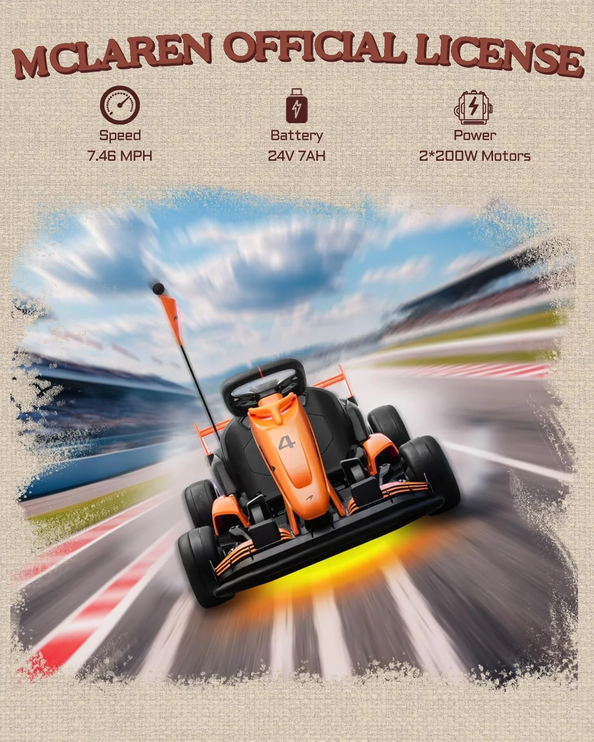 ماشین کارتینگ برقی 24 ولت برای کودکان، کارتینگ دریفت مک لارن دارای صندلی قابل تنظیم، ماشین کارتینگ دیوانه باتری خور با سرعت 12 کیلومتر بر ساعت برای کودکان، ماشین کارتینگ با دو موتور 200 واتی (24 ولت) ماشین کارتینگ برقی 24 ولت برای کودکان، کارتینگ دریفت مک لارن دارای صندلی قابل تنظیم، ماشین کارتینگ دیوانه باتری خور با سرعت 12 کیلومتر بر ساعت برای کودکان، ماشین کارتینگ با دو موتور 200 واتی (24 ولت)