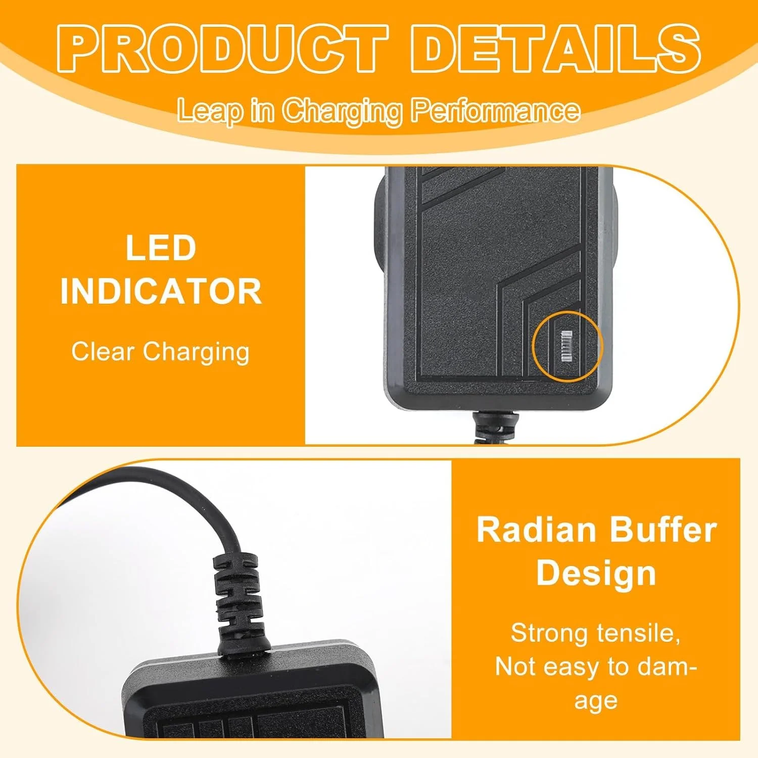 شارژر 6 ولت ماشین بازی کودک، شارژر باتری 6 ولت برای ماشین کودک، سازگار با ماشین های برقی کودک و سایر وسایل نقلیه برقی مدل مشابه با نشانگر LED