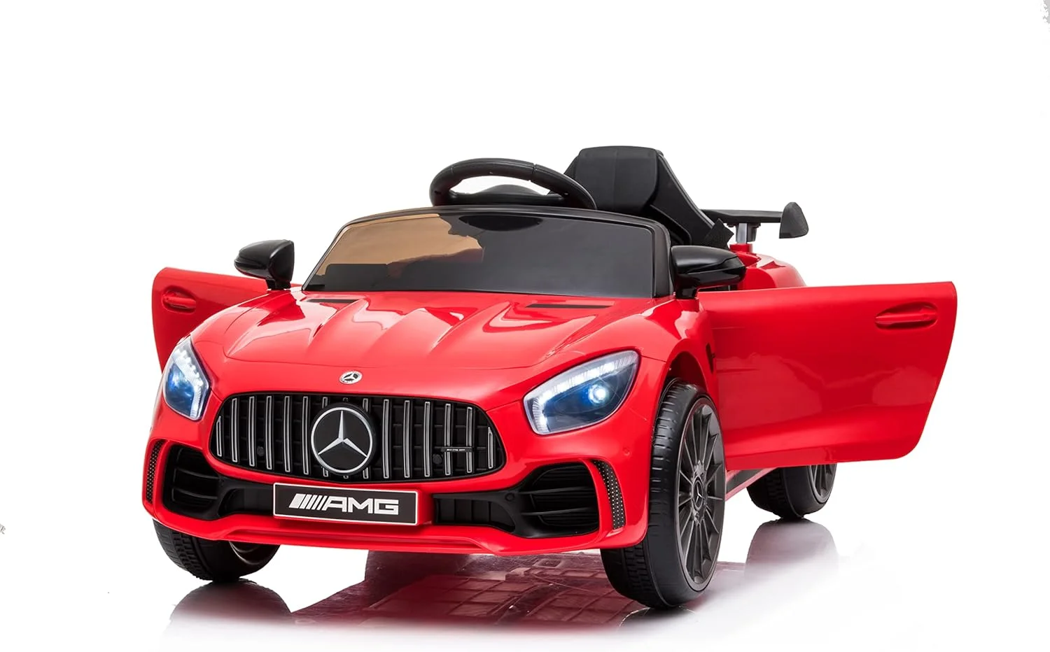 ماشین بازی دورسا مدل AMG GTR با باتری 12 ولت، طراحی سدان، موزیک، صدا و نور | مناسب برای رنج سنی 2 تا 6 سال (قرمز)