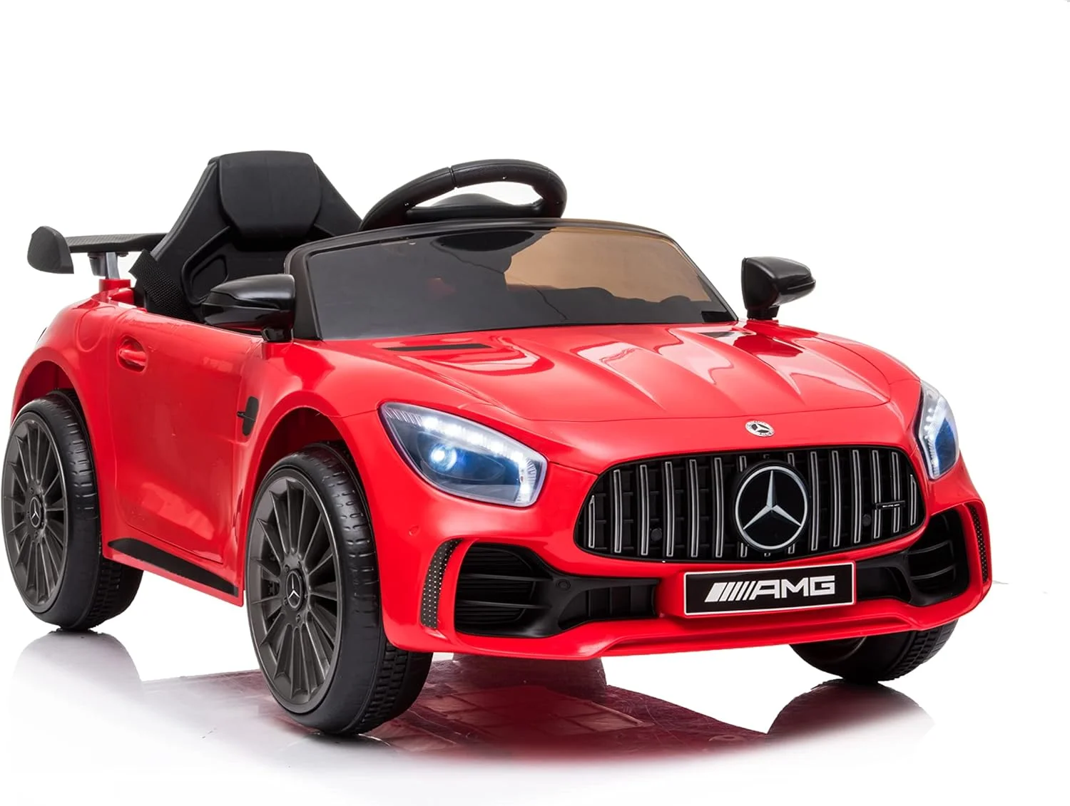 ماشین بازی دورسا مدل AMG GTR با باتری 12 ولت، طراحی سدان، موزیک، صدا و نور | مناسب برای رنج سنی 2 تا 6 سال (قرمز)