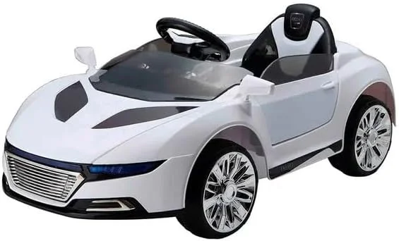 ماشین بازی کودکانه لوکس DORSA-12V با کنترل از راه دور - طراحی شیک و مدرن (سفید)