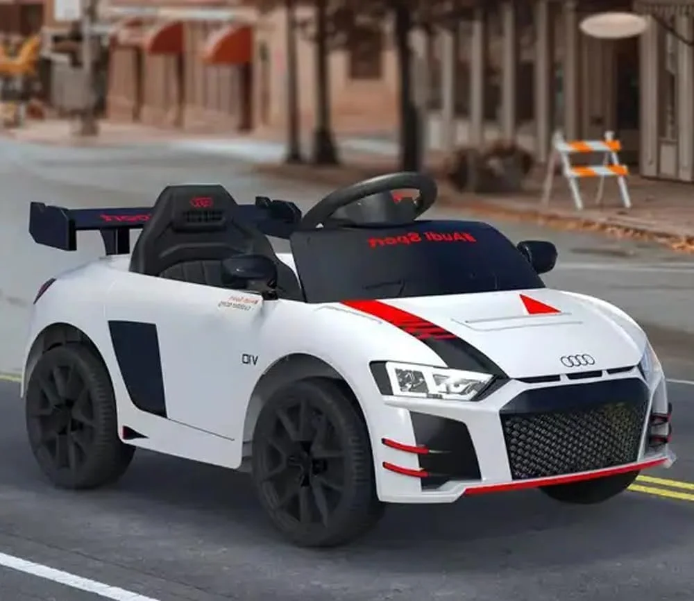 ماشین سواری کودکانه آئودی اسپرت دورسا با باتری 12 ولت، ماشین بازی کودکانه با موسیقی، صدا و نور | ماشین سواری برقی کودکانه مناسب برای رده سنی 2 تا 5 سال (سفید) ماشین سواری کودکانه آئودی اسپرت دورسا با باتری 12 ولت، ماشین بازی کودکانه با موسیقی، صدا و نور | ماشین سواری برقی کودکانه مناسب برای رده سنی 2 تا 5 سال (سفید)