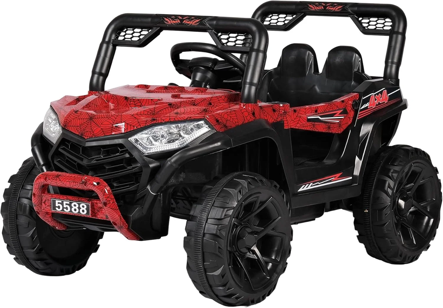 ماشین بازی چهار چرخ برقی کودکانه - ترمز پایی، وسیله نقلیه ماجراجویی در فضای باز (چند رنگ)