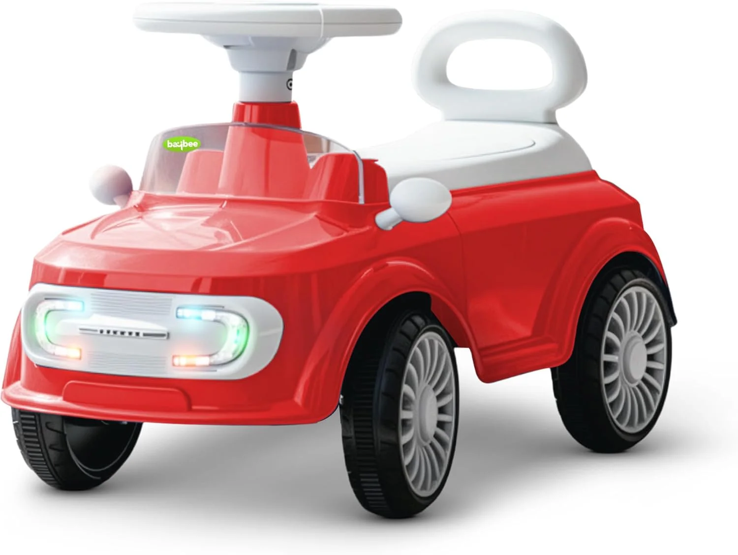 ماشین سواری کودک بایبی کروز، ماشین بازی کودک با چراغ، موسیقی و فضای ذخیره سازی | ماشین هل دادنی کودک | ماشین سواری هل دادنی برای کودکان نوپا 1 تا 3 سال (قرمز)