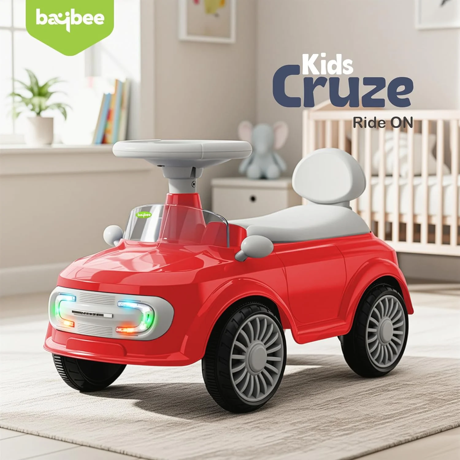 ماشین سواری کودک بایبی کروز، ماشین بازی کودک با چراغ، موسیقی و فضای ذخیره سازی | ماشین هل دادنی کودک | ماشین سواری هل دادنی برای کودکان نوپا 1 تا 3 سال (قرمز) ماشین سواری کودک بایبی کروز، ماشین بازی کودک با چراغ، موسیقی و فضای ذخیره سازی | ماشین هل دادنی کودک | ماشین سواری هل دادنی برای کودکان نوپا 1 تا 3 سال (قرمز)