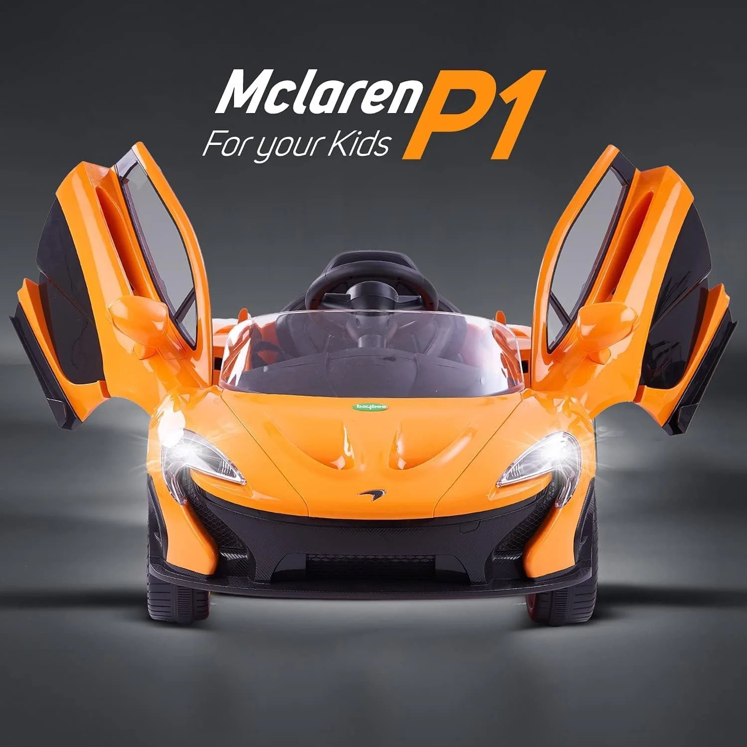 ماشین سواری کودکانه مک لارن دارای مجوز رسمی - قابل شارژ، با باتری، الکتریکی 2 x 6V، نارنجی سلطنتی (مک لارن)